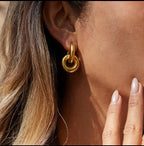 Boucles d’oreilles maillons en acier inoxydable