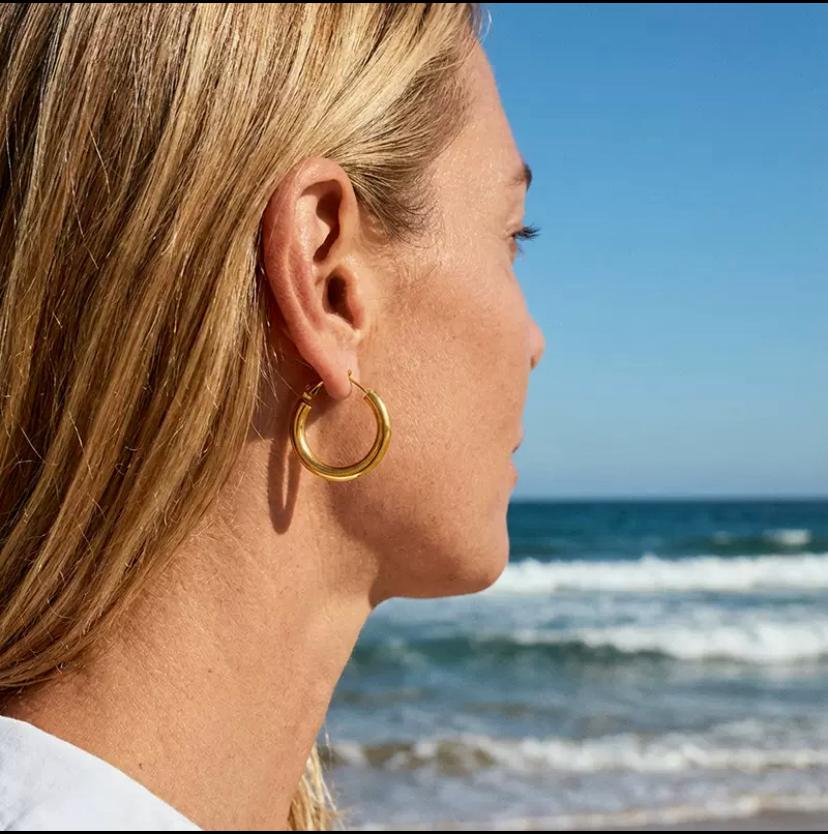 Boucles d'oreilles créoles en acier inoxydable