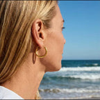 Boucles d'oreilles créoles en acier inoxydable