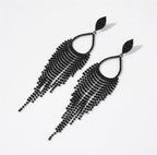 Boucles d’oreilles fantaisie franges strass