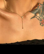 Collier pendentif goutte en acier inoxydable