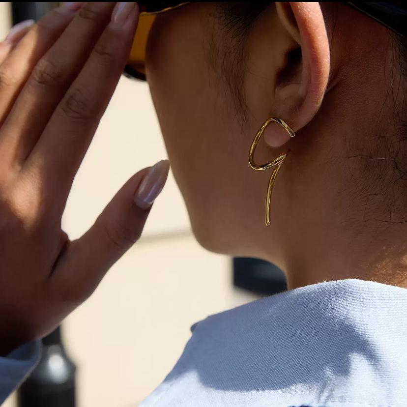 Boucles d’oreilles spirales en acier inoxydable