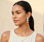 Boucles d’oreilles fantaisie pendantes femme géométriques multicolores