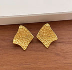 Boucles d'oreilles fantaisie à texture mosaïque