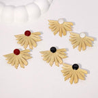 Boucles d’oreilles éventail en acier inoxydable