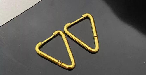 Créoles triangle en acier inoxydable