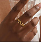 Bague grains de café en acier inoxydable
