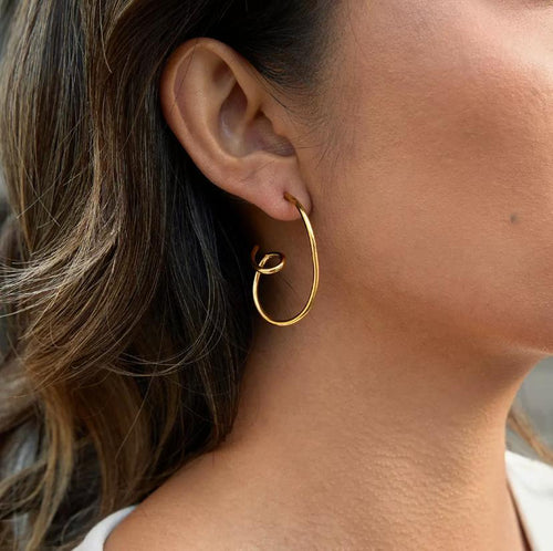 Boucles d’oreilles spirales en acier inoxydable