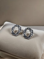 Boucles d’oreilles feuilles de laurier en acier inoxydable