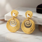 Boucles d’oreilles spirale en acier inoxydable