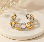 Bracelet jonc maillons en acier inoxydable