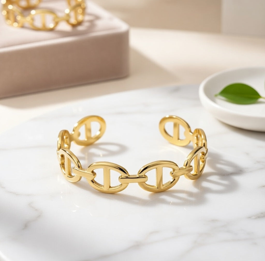 Bracelet graine de café en acier inoxydable