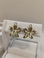 Boucles d’oreilles fleur en acier inoxydable