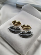 Boucles d’oreilles lèvres en acier inoxydable