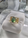 Bague en acier inoxydable avec pierre