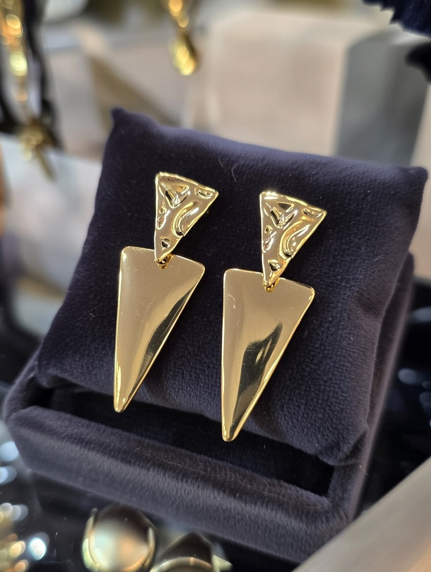 Boucles d’oreilles triangles en acier inoxydable