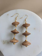 Boucles d’oreilles pendantes en bois