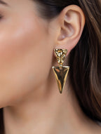Boucles d’oreilles triangles en acier inoxydable