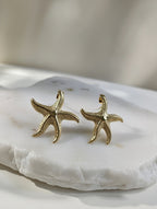 Boucles d’oreilles étoile de mer en acier inoxydable