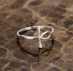 Bague croix d'Ankh en acier inoxydable
