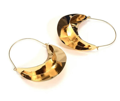 Gold plated steel earring
