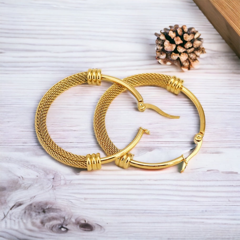 Boucles d'oreilles créole en acier inoxydable