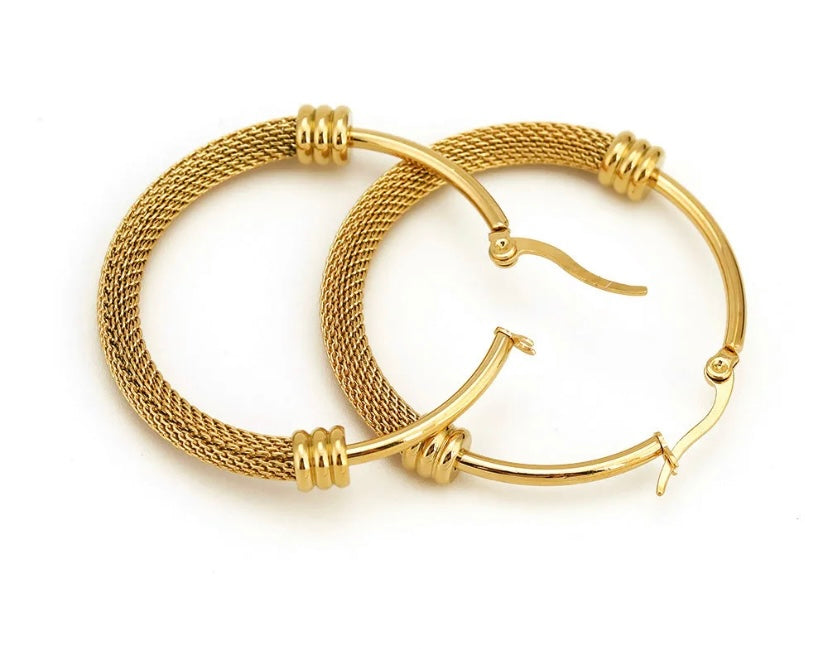 Boucle d'oreille en acier inoxydable