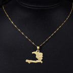 Stainless Steel Haiti Map 