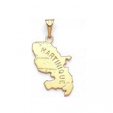 Martinique stainless steel map