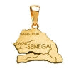 Senegal map in stainless steel 